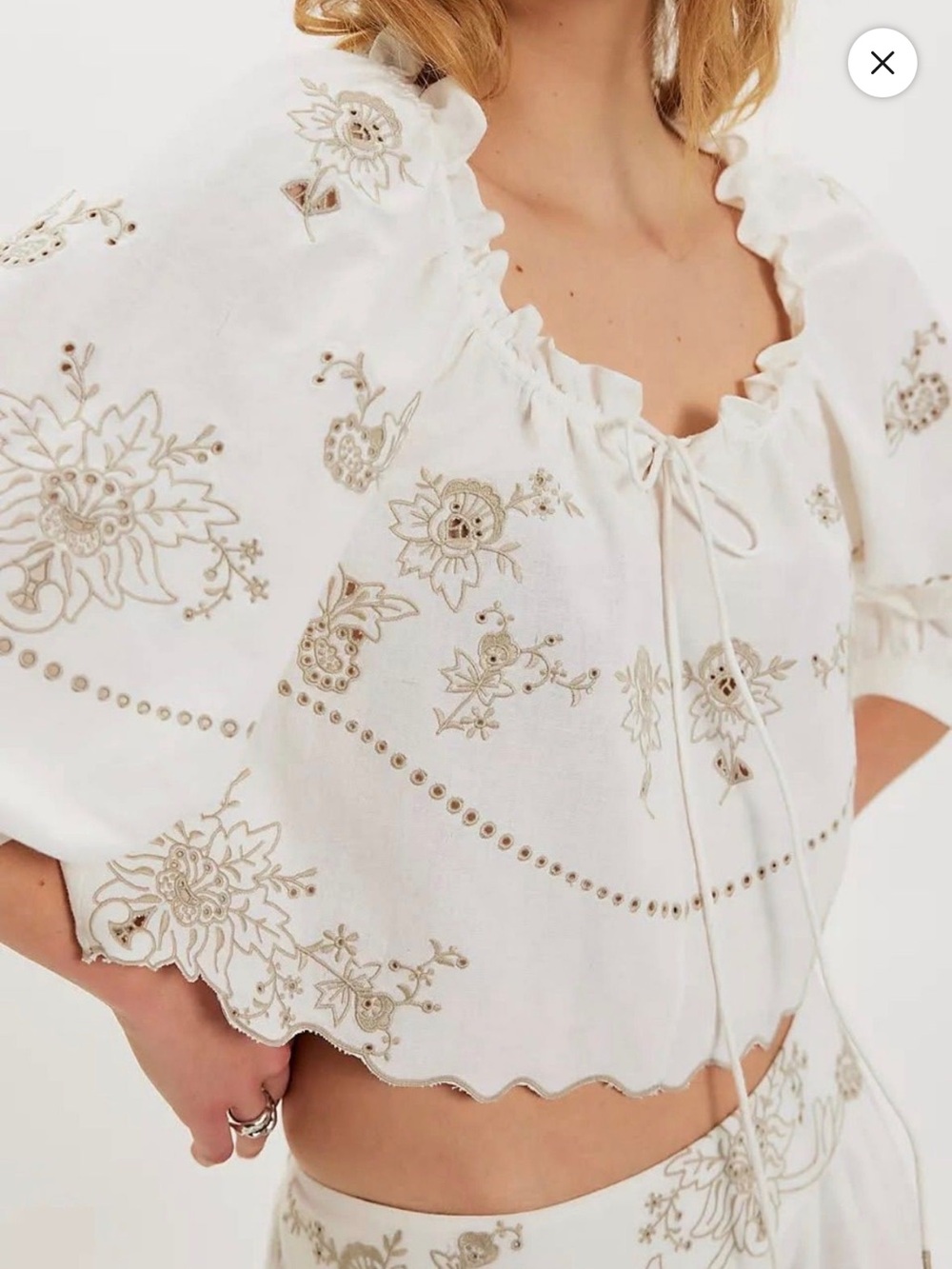Free People Norte Embroidered (top only)